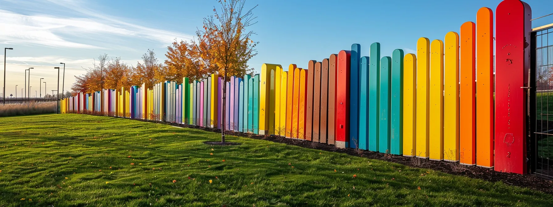 vibrant social media graphics showcasing creative fence installations to attract potential clients. vibrant social media graphics showcasing creative fence installations to attract potential clients.